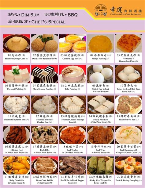 Dim Sum Menu | Dim sum, Food, Pork buns