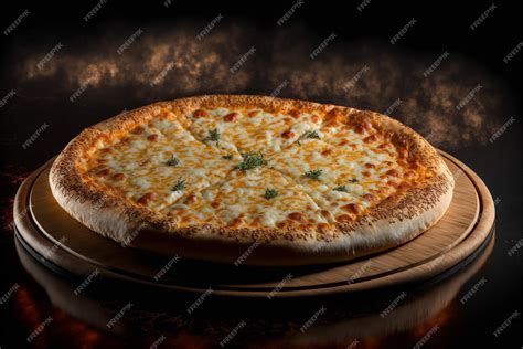 Premium Photo | Pizza on black background illustration images