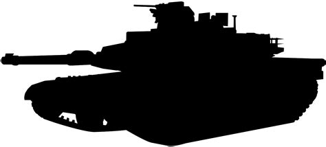 M1 Abrams Tank Silhouette | Free vector silhouettes