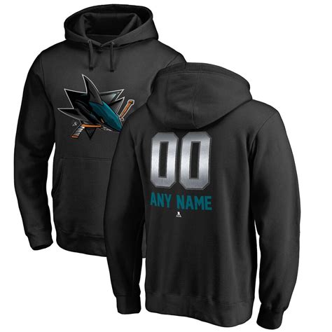 Men's San Jose Sharks Fanatics Branded Black Any Name & Number Midnight ...