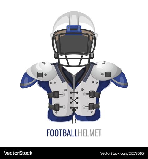 American football costume element cartoon Vector Image