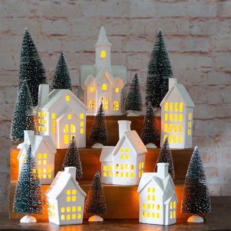 Mark Feldstein & Associates Winter Village LED Tea Light 31 Piece ...