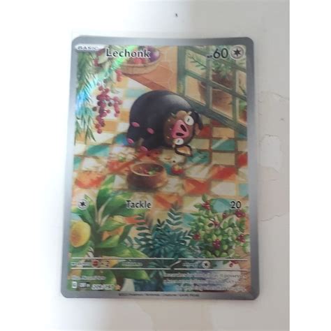 Pokemon lechonk illustration rare obsidian flame card | Shopee Singapore