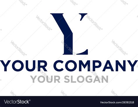 Simple yl logo design Royalty Free Vector Image