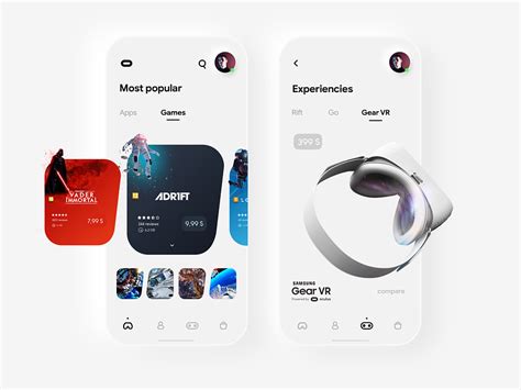 Oculus app concept by Giovanni Mingo® on Dribbble