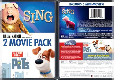 Sing DVD on Sale in a 2 Movie Pack with Secert Life of Pets