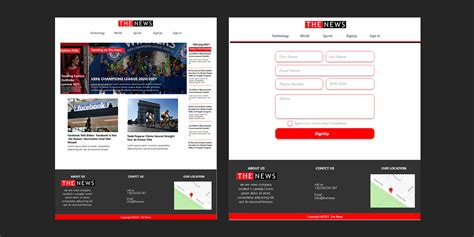 News Website Design on Behance