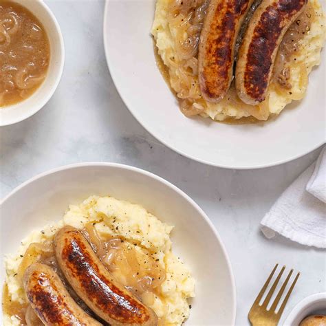 Bangers and Mash With Onion Gravy Recipe