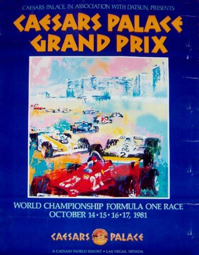 vintage sports memorabilia: Vintage Caesars Palace Grand Prix 1981 Poster (Sports Memorabilia)