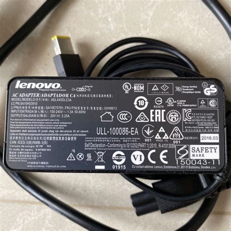 Lenovo laptop charger flat slim connector, Computers & Tech, Parts & Accessories, Cables ...
