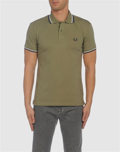 Fred Perry Polo Shirts in Green for Men | Lyst