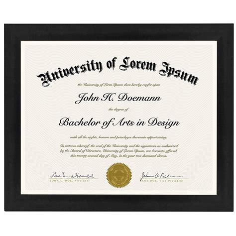 Buy Americanflat 8.5x11 Picture Frame in Black - Use as Diploma Frame ...