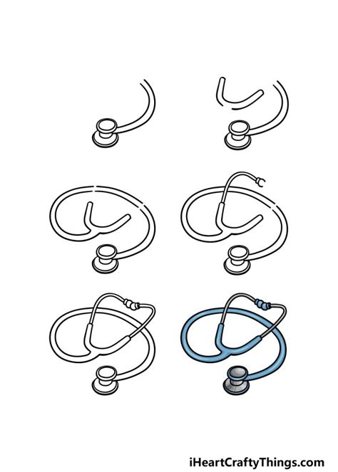 Stethoscope Drawing - How To Draw A Stethoscope Step By Step