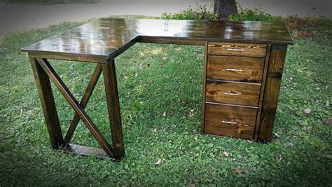 L Shaped Double X Desk - Handmade Haven Woodworking Projects Desk, Diy Projects Plans, Diy ...