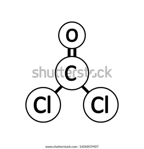 Phosgene Molecule Icon On White Background Stock Vector (Royalty Free ...