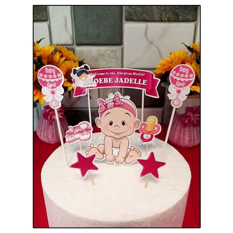 BAPTISM CAKE TOPPER (Girl) | Shopee Philippines