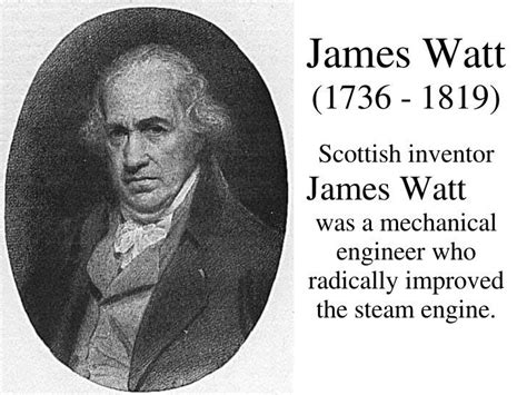 a portrait of james wattt with the caption that reads, scottish ...