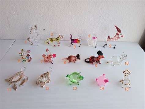Color Blown Glass Animals Sculpture Miniature Figurines Statue Handmade Painted Art Craft Home ...