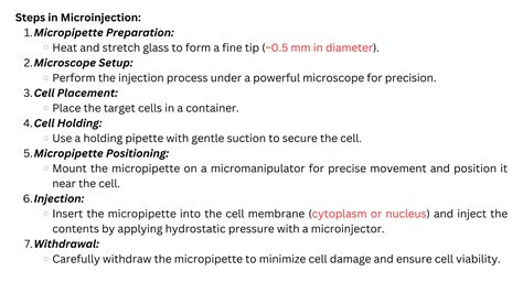 Comprehensive Notes on Microinjection: Techniques, Systems, and Applications | PPT