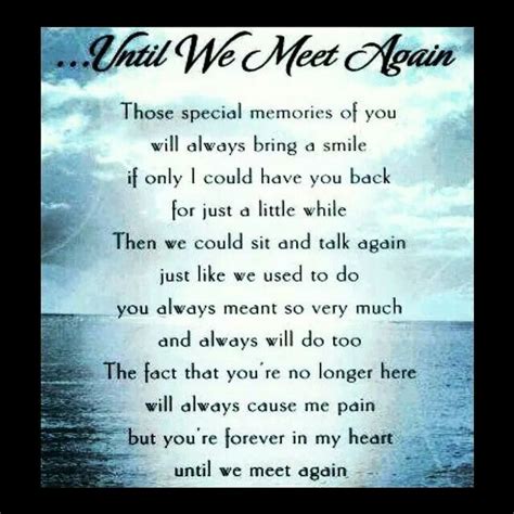 Until we meet again | sayings and poems | Pinterest