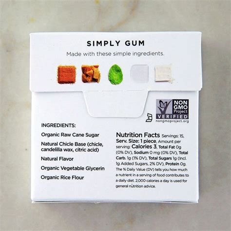 Image result for natural chewing gum | Sugar nutrition, Simple ingredient, Gum