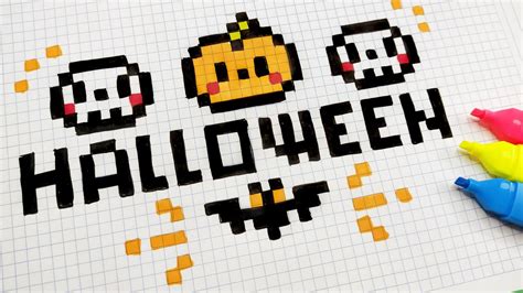 Halloween Pixel Art - How to draw a decoration for Halloween #pixelart ...