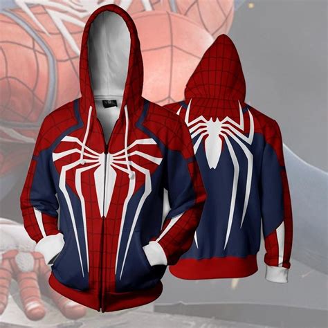 SPIDERMAN PS4 JACKET - ZIP UP HOODIE - SPIDERMAN 3D HOODIE | Spiderman ...