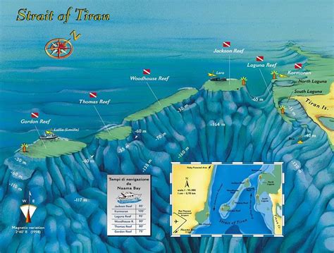 Red Sea dive map, Strait of Tiran | Dive Locations | Pinterest | Red sea