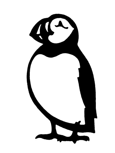 Puffin silhouette | Puffin, Animal doodle, Puffins bird