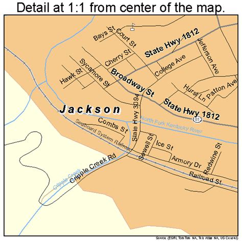 Jackson Kentucky Street Map 2139952