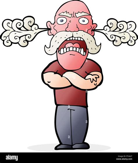 cartoon furious man with red face Stock Vector Image & Art - Alamy