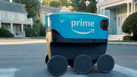 this is amazon scout, the autonomous blue delivery bot roaming one american neighborhood