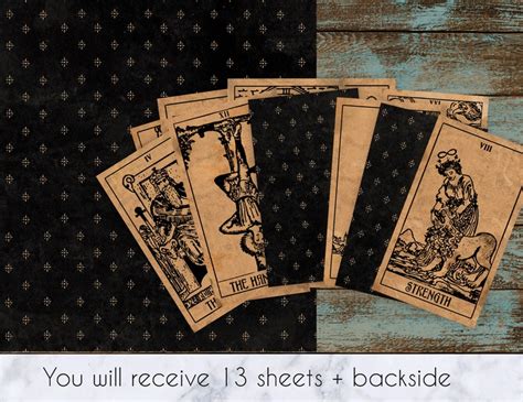 Tarot Cards Printable Tarot Deck Vintage Style Tarot - Etsy