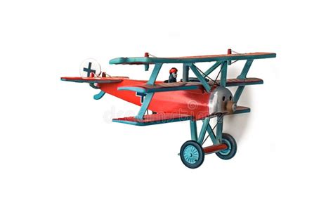 Red Baron Airplane Model Captured Isolated from the Back Side Stock ...