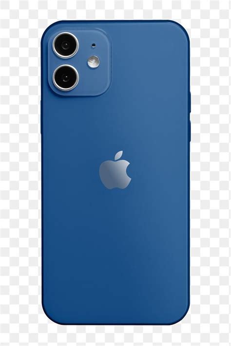 Blue Apple iPhone 12 png phone rear view mockup. NOVEMBER 12, 2020 - BANGKOK, THAILAND | free ...