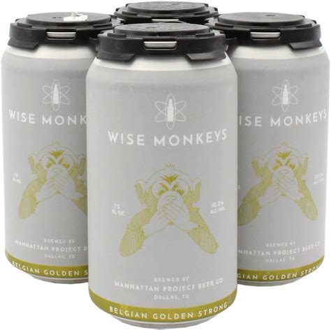 Manhattan Project Wise Monkeys Belgian Golden Strong Beer 12 oz Cans ...