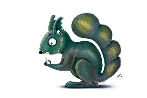 Blue squirrel on Behance