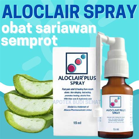 Jual Aloclair Plus Spray Obat Sariawan Anak Obat Sariawan Semprot 15mL ...