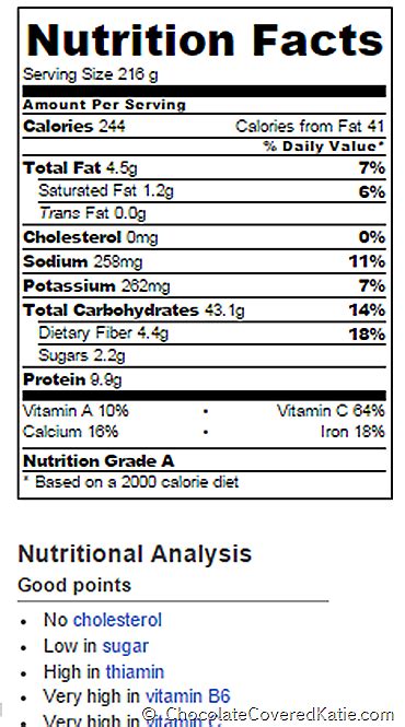 Skinny Mac And Cheese Nutrition Facts - Chocolate Covered Katie