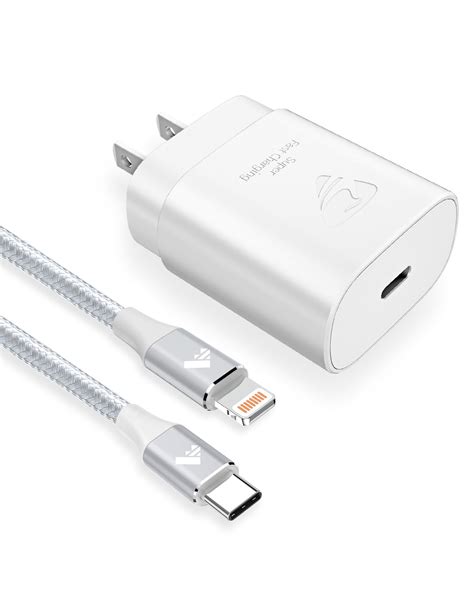 [MFi Certified] iPhone Fast Charger PD 25W USB C Wall Charger with 3ft ...