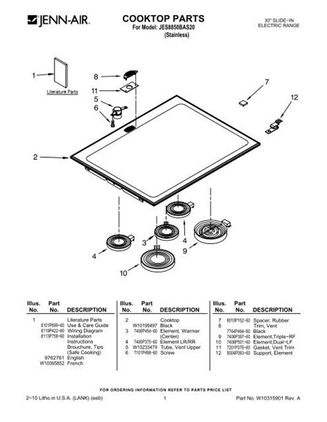 Kitchenaid Stove Parts Diagram | Wow Blog