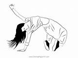Girl Hip Dance Coloring Page For Kids  Free Dancers Printable sketch template