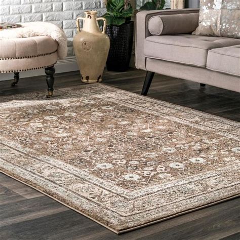 nuLOOM 5 x 8 Brown Indoor Distressed/Overdyed Vintage Area Rug in the Rugs department at Lowes.com