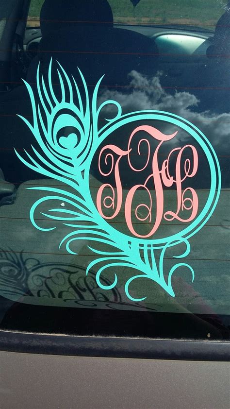 Car decal | Monogram vinyl decal, Vinyl, Cricut vinyl