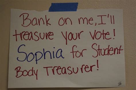 student council treasurer posters - Google Search Student Government Posters, Slogans For ...