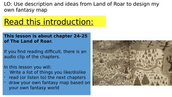 Year 5/6 Land of Roar 24-25 - own world/map lesson - WHOLE CLASS READING | Teaching Resources