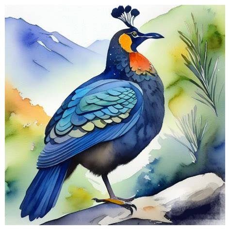 Himalayan Monal Bird danfe chari | Clipart Nepal