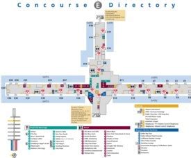 Atlanta Airport Terminal Map Delta Gates | Map of Atlantic Ocean Area