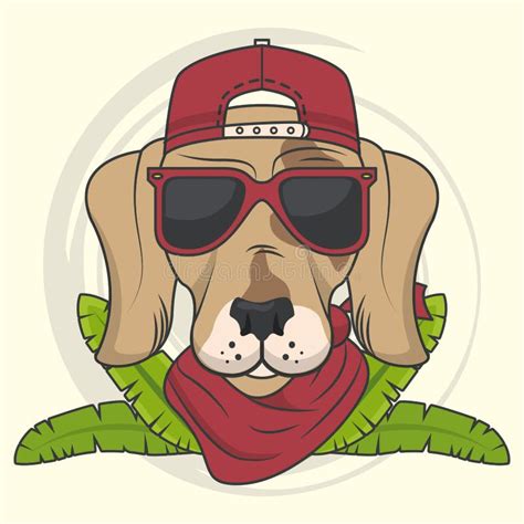 Funny Dog with Sunglasses Cool Style Stock Vector - Illustration of funky, reflection: 173382598