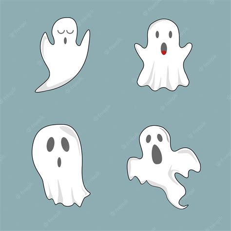 Premium Vector | Cute ghost icon with color hexa background